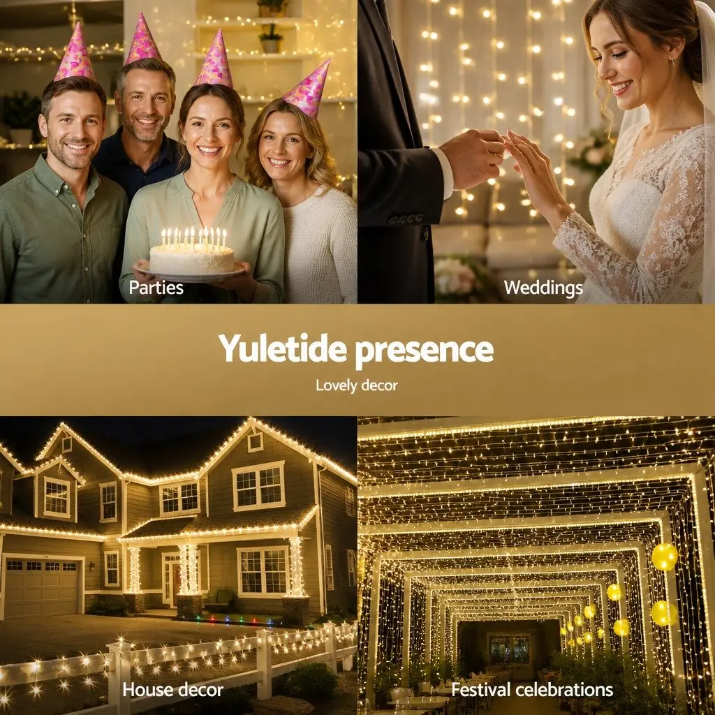 String Lights 100M Warm White LED Indoor Outdoor Decoration