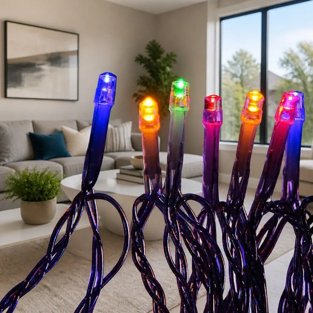 Christmas String Lights 50M 500 LED Multi-Coloured Indoor Outdoor
