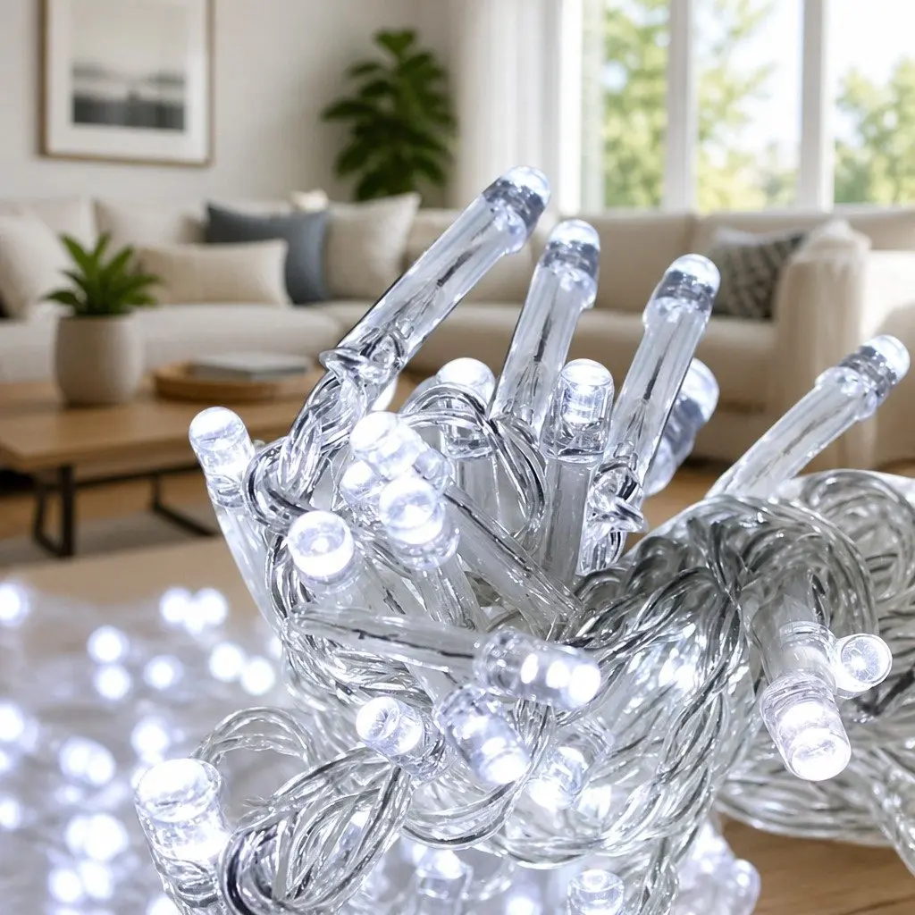 String Lights 100M LED Cool White Indoor Outdoor Decorative Lighting