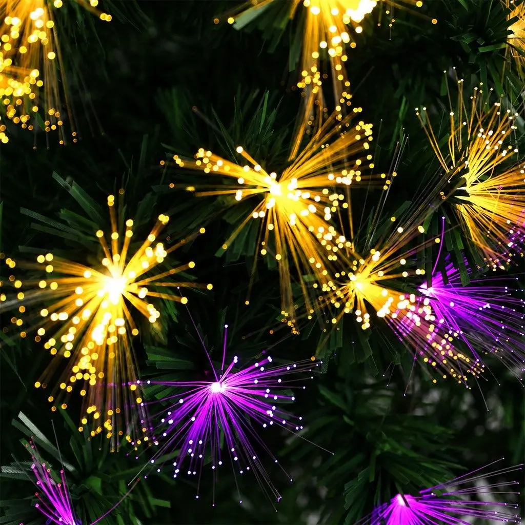 Fiber Optic Christmas Tree 1.8M Holiday Green PVC Pine Needles 8 Flash Modes
