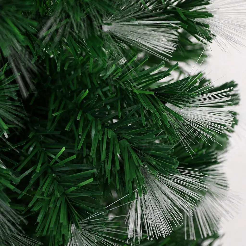 Fiber Optic Christmas Tree 1.8M Holiday Green PVC Pine Needles 8 Flash Modes