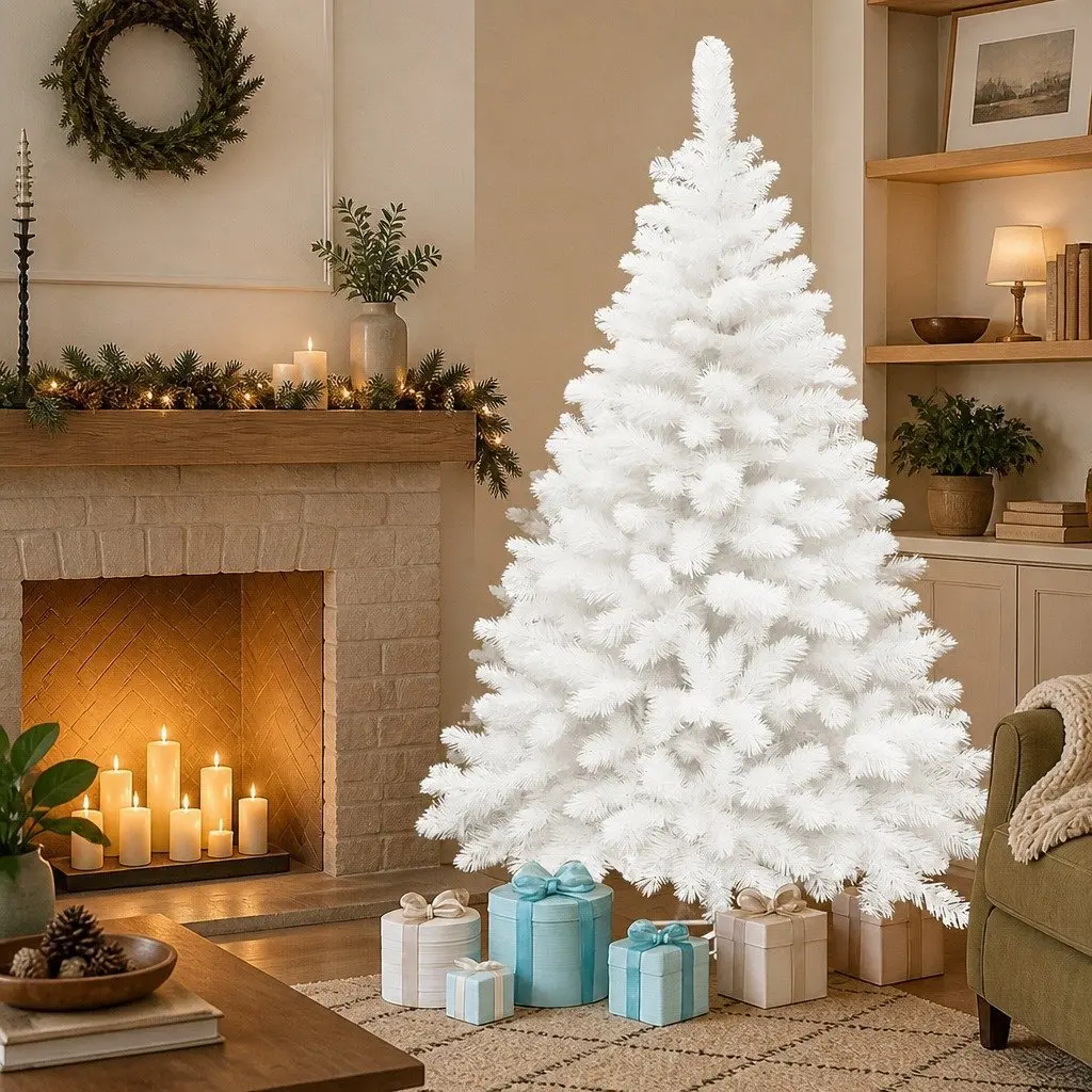 White Christmas Tree 1.8M Festive Decoration Indoor Outdoor Display