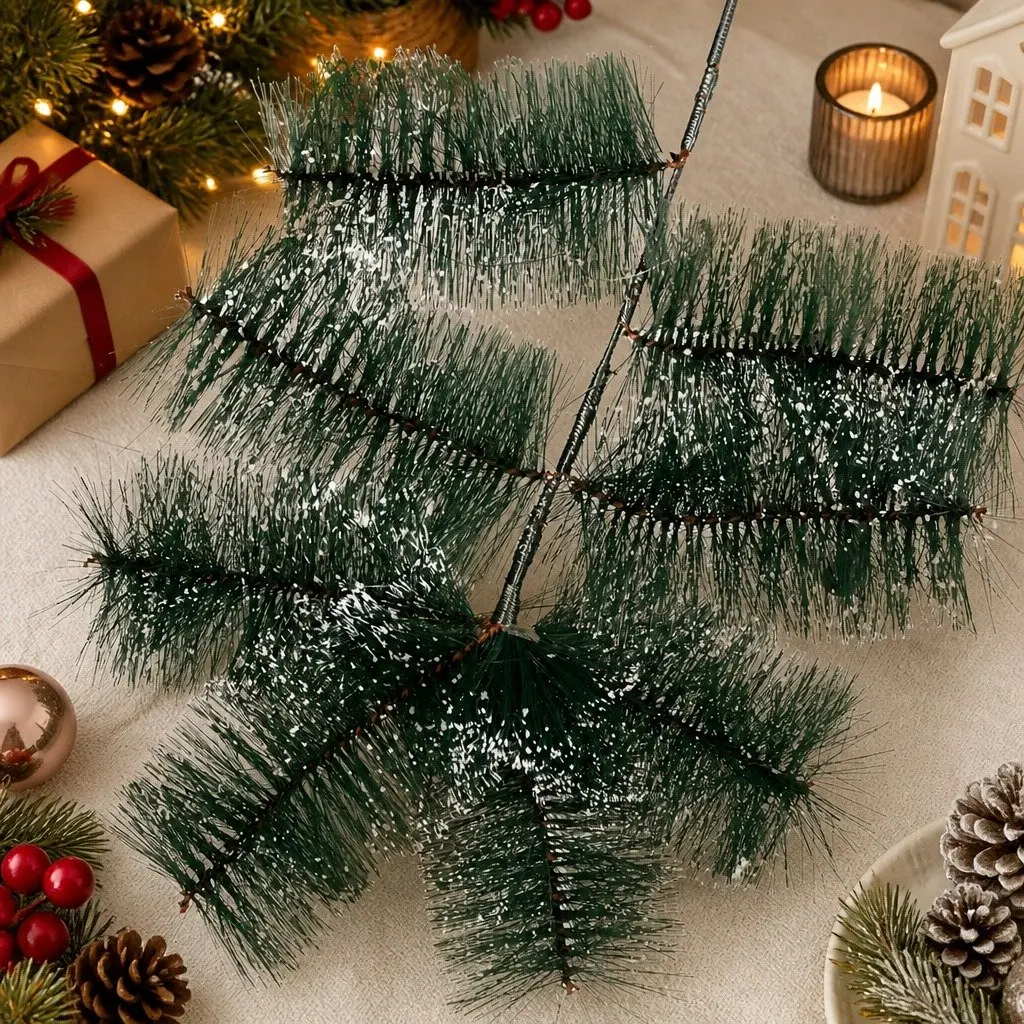 Artificial Christmas Tree 180cm Snow Flocked Green PVC Needles