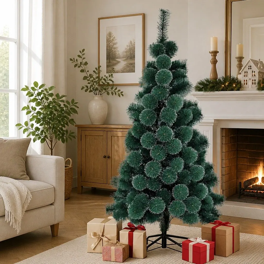 Artificial Christmas Tree 180cm Snow Flocked Green PVC Needles