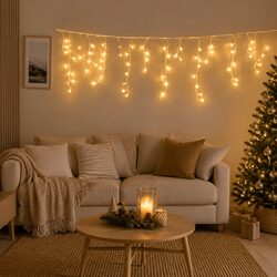 Practical 32M Icicle Christmas Lights with Solar Power