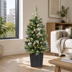 90cm Green Potted Christmas Tree: Practical and Charming