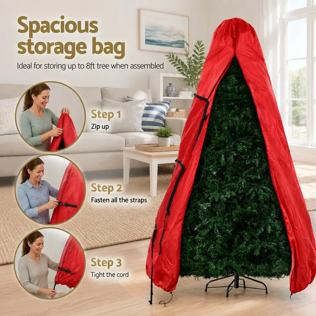 Christmas Tree Storage Bag Organiser Fits Up to 8ft Red