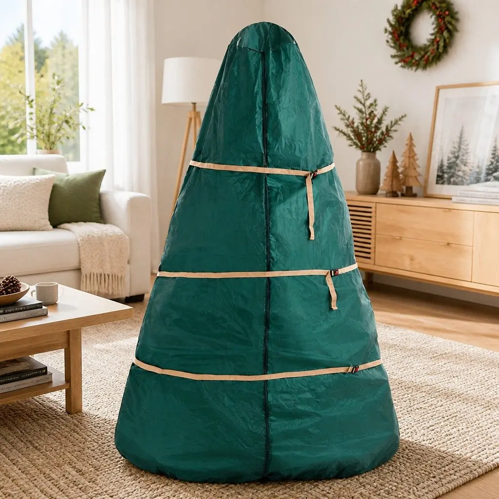 Christmas Tree Storage Bag 9ft Green Oxford Fabric Zippered