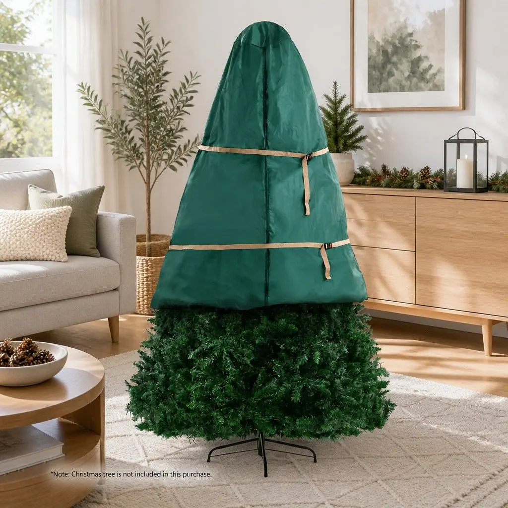 Christmas Tree Storage Bag 9ft Green Oxford Fabric Zippered