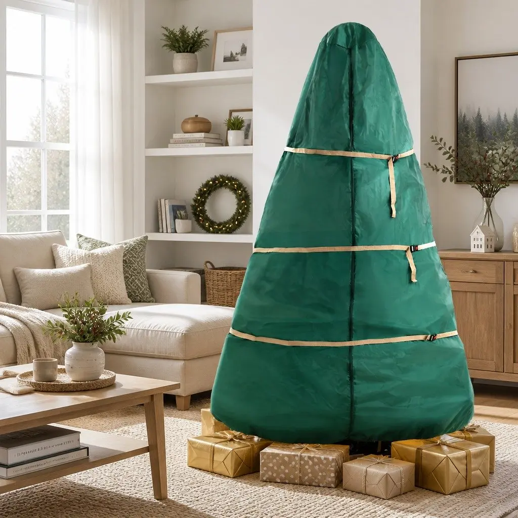 Christmas Tree Storage Bag 9ft Green Oxford Fabric Zippered