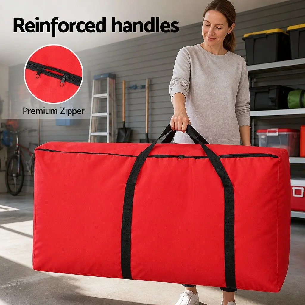 Christmas Tree Storage Bag Fits Up to 8ft Red Oxford Fabric