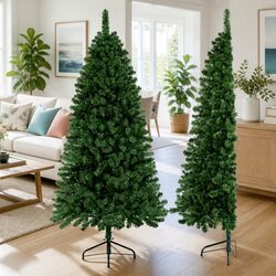 Christmas Tree 1.8M LED Corner Half Pre-lit 200 Lights 8 Modes Multi-colour