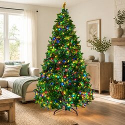 Practical 7FT Pre-lit Christmas Tree for the Holidays
