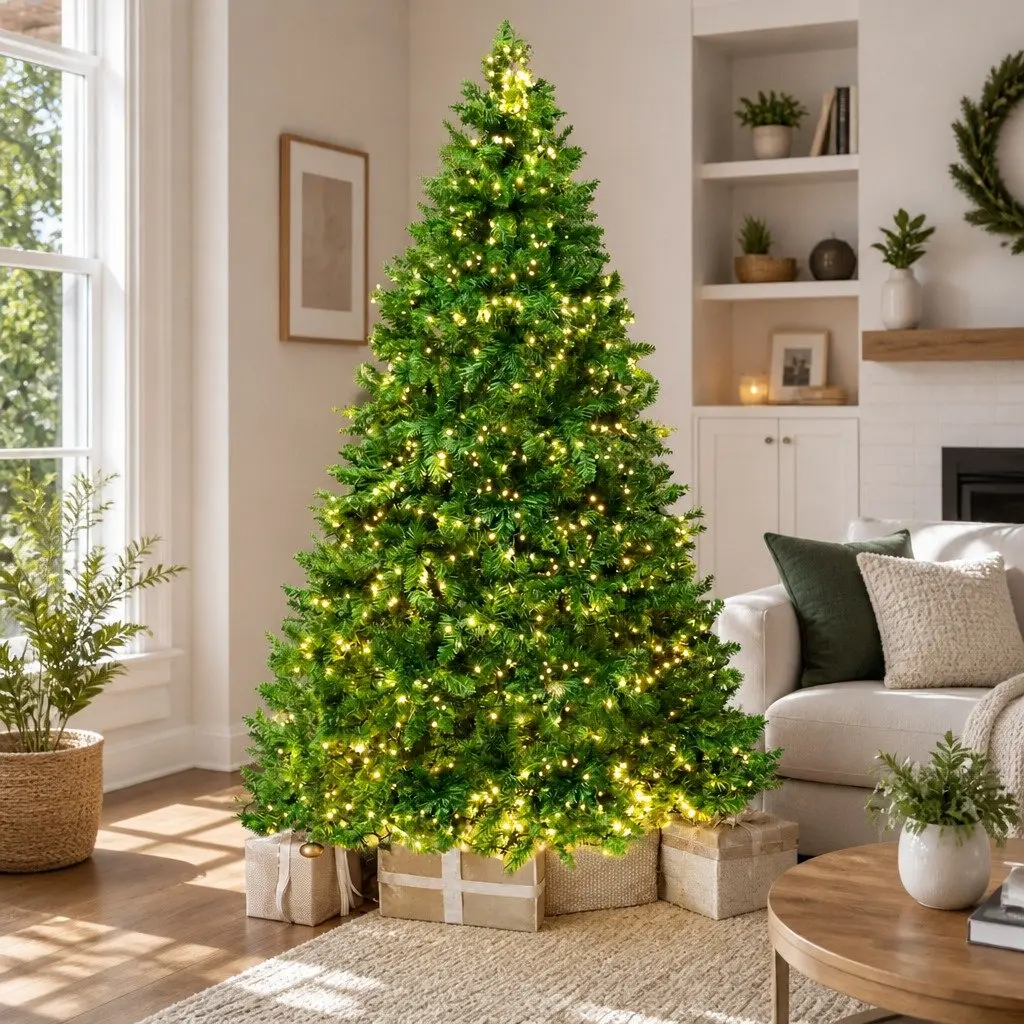 Christmas Tree Pre-lit 2.4m 8FT Green Fir Tree with 1488 LEDs Home Decor