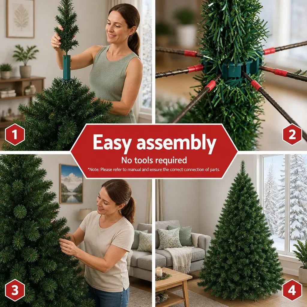 Christmas Tree 1.8M Green Pine Tree Artificial Holiday Decoration 1024 Tips