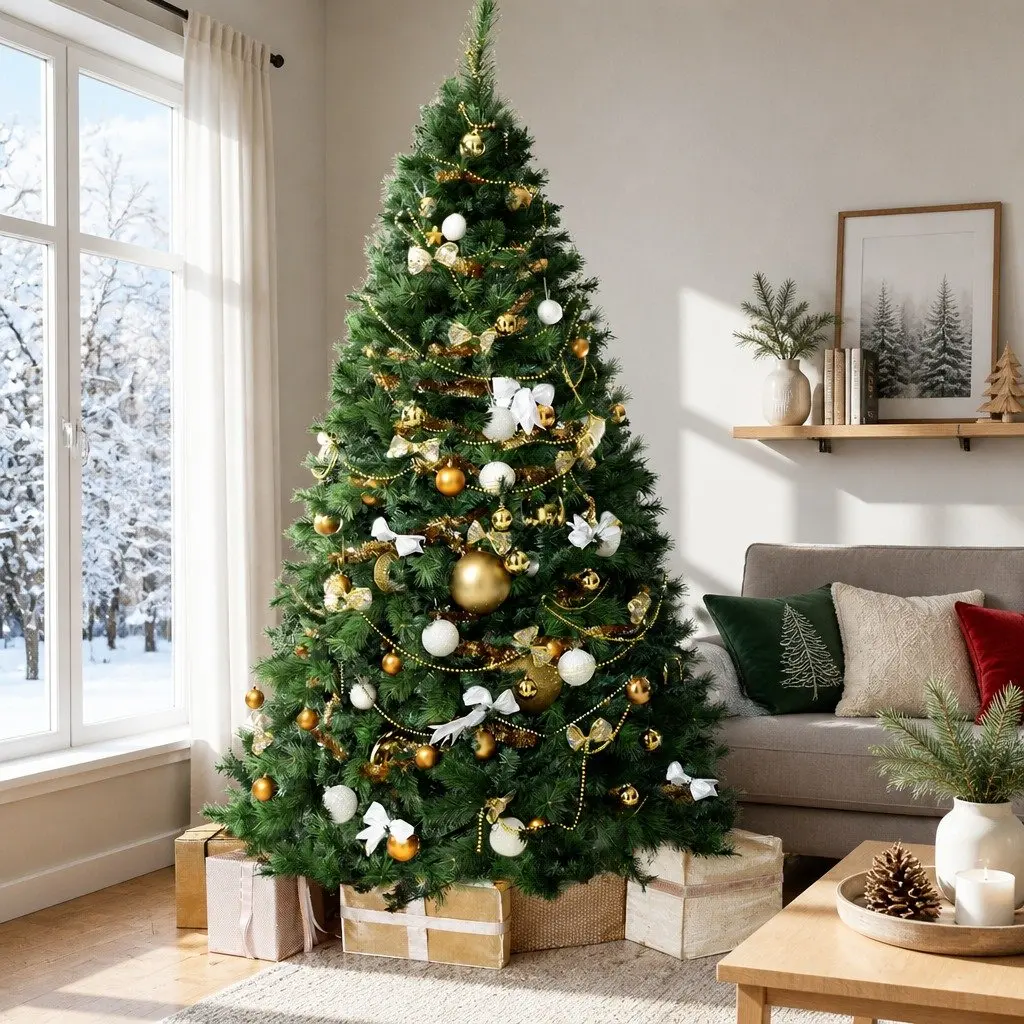Christmas Tree 1.8M Green Pine Tree Artificial Holiday Decoration 1024 Tips