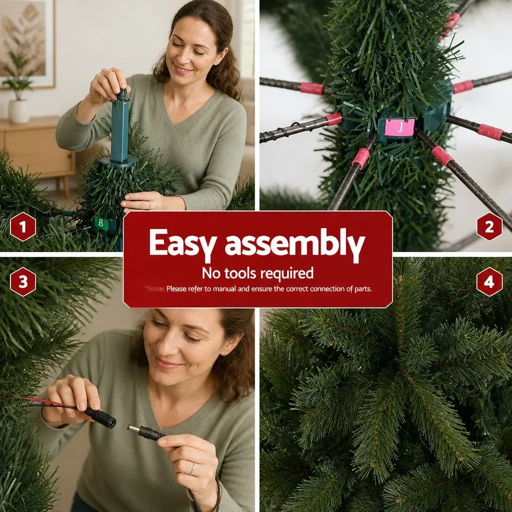 Christmas Tree Pre-Lit 1.8M Green 1980 LEDs 8 Light Mode