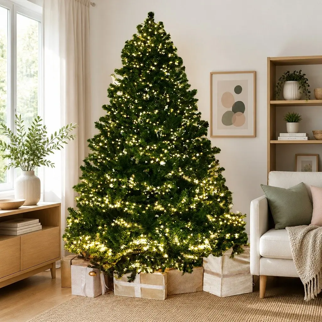 Christmas Tree Pre-Lit 1.8M Green 1980 LEDs 8 Light Mode