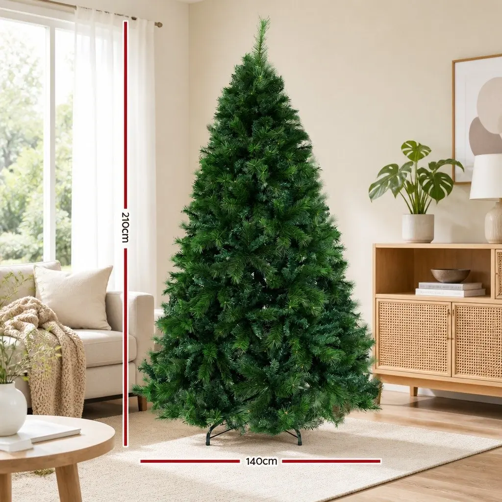 Christmas Tree 7FT Green Faux Pine Needles 1584 Tips