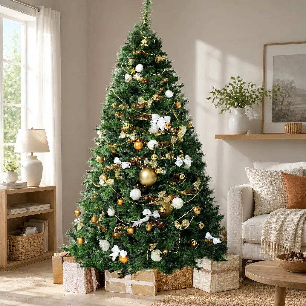 Christmas Tree 7FT Green Faux Pine Needles 1584 Tips