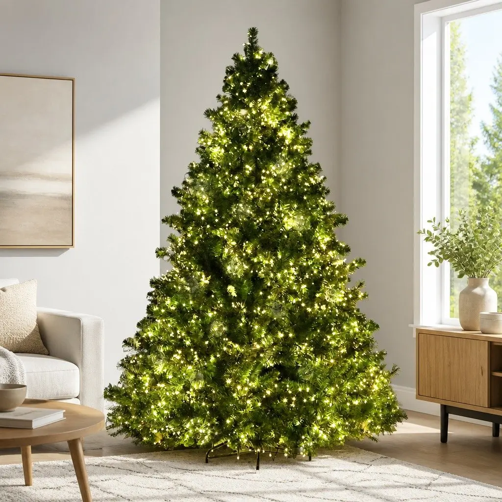 Outdoor Christmas Tree Prelit 7FT Green with 3000 Warm White LED Lights