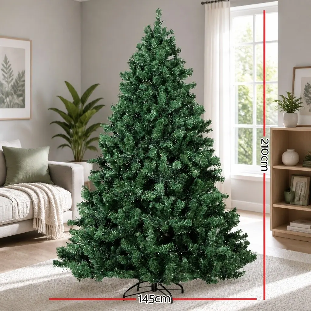 Outdoor Christmas Tree Prelit 7FT Green with 3000 Warm White LED Lights