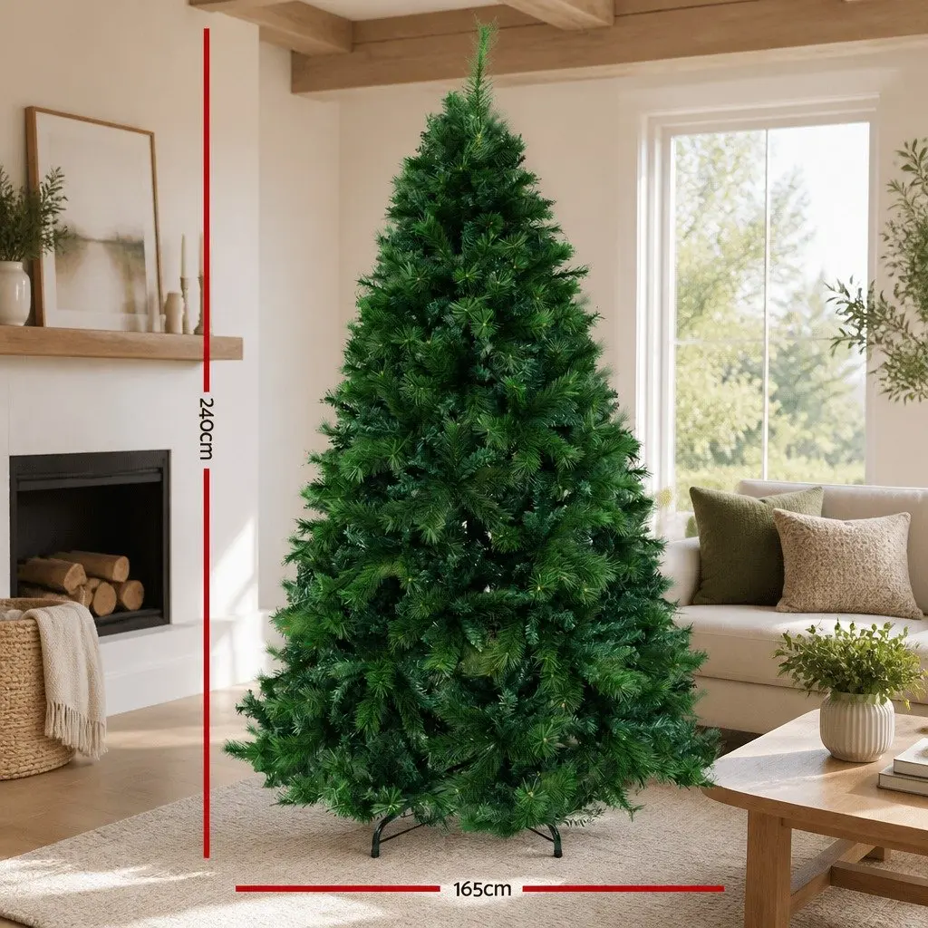 Christmas Tree 2.4M Green Pine Artificial Holiday Home Decoration