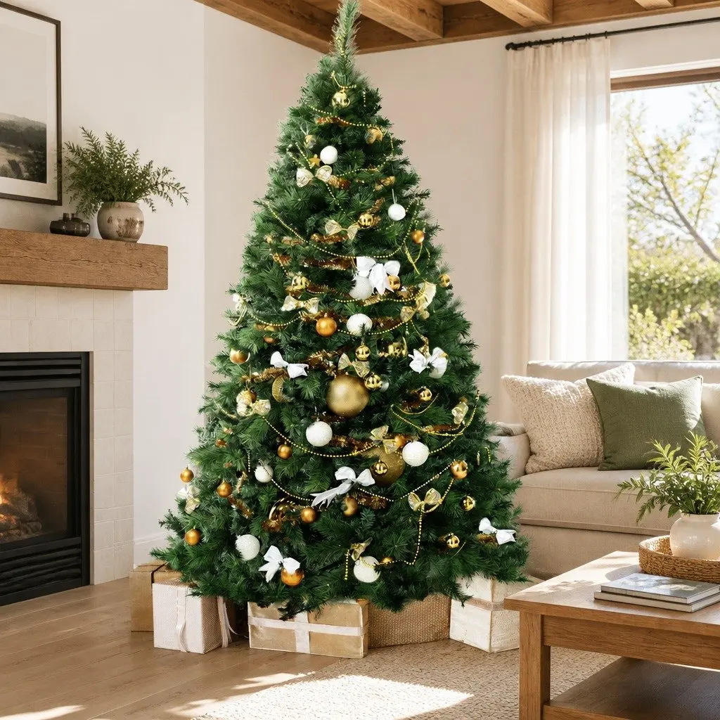 Christmas Tree 2.4M Green Pine Artificial Holiday Home Decoration