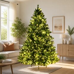 Reliable 8FT Pre-lit Christmas Tree with 3190 LEDs