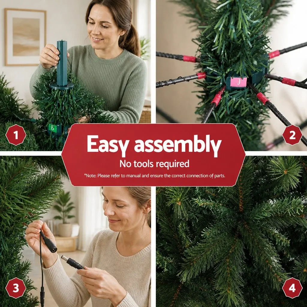8FT Pre-lit Christmas Tree with 3190 LEDs