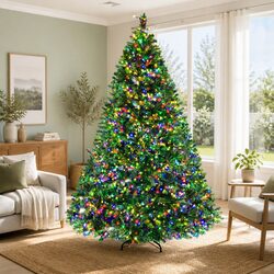 2.4M Pre-lit Christmas Tree with LED Lights - Value Guaranteed