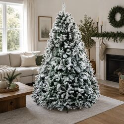 Value and Quality: 8FT Snow Flocked Christmas Tree