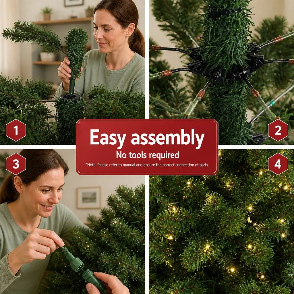 2.7M Pre-lit Christmas Tree for Festive Cheer