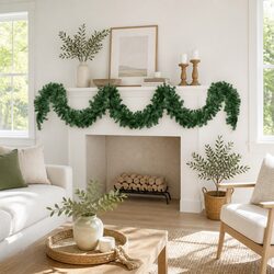 5M Green Christmas Garland: Safe, Simple, and Stylish