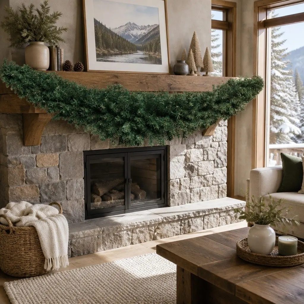 Christmas Garland Indoor Outdoor 2.1m Green Decoration