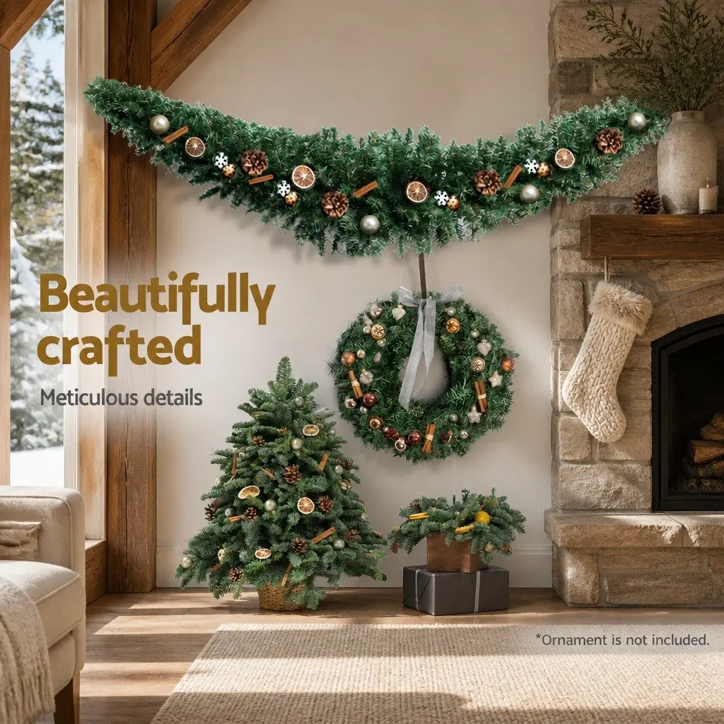 Christmas Garland Indoor Outdoor 2.1m Green Decoration