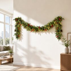 Warm and Practical 3M Christmas Garland with LEDs