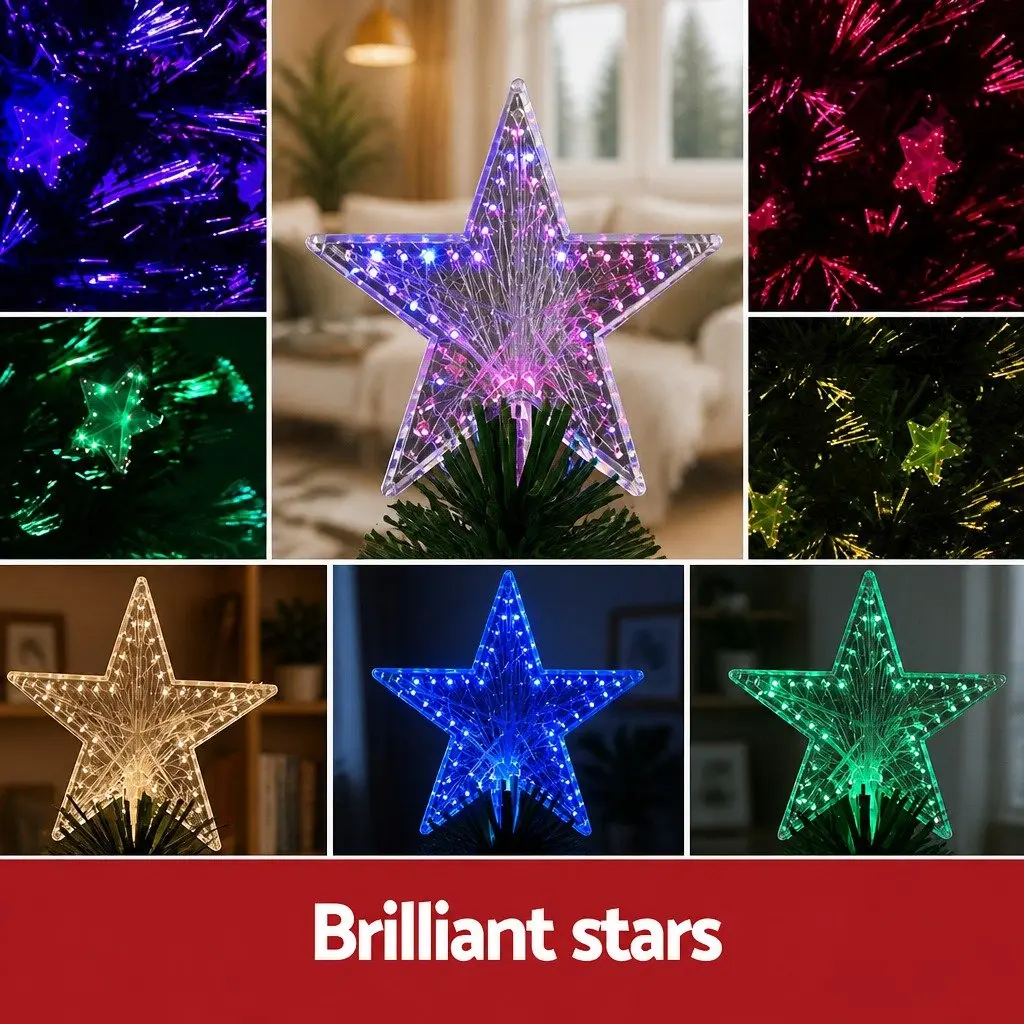 Optic Fibre Christmas Tree Multi Colour 1.2m Pre-Lit LED