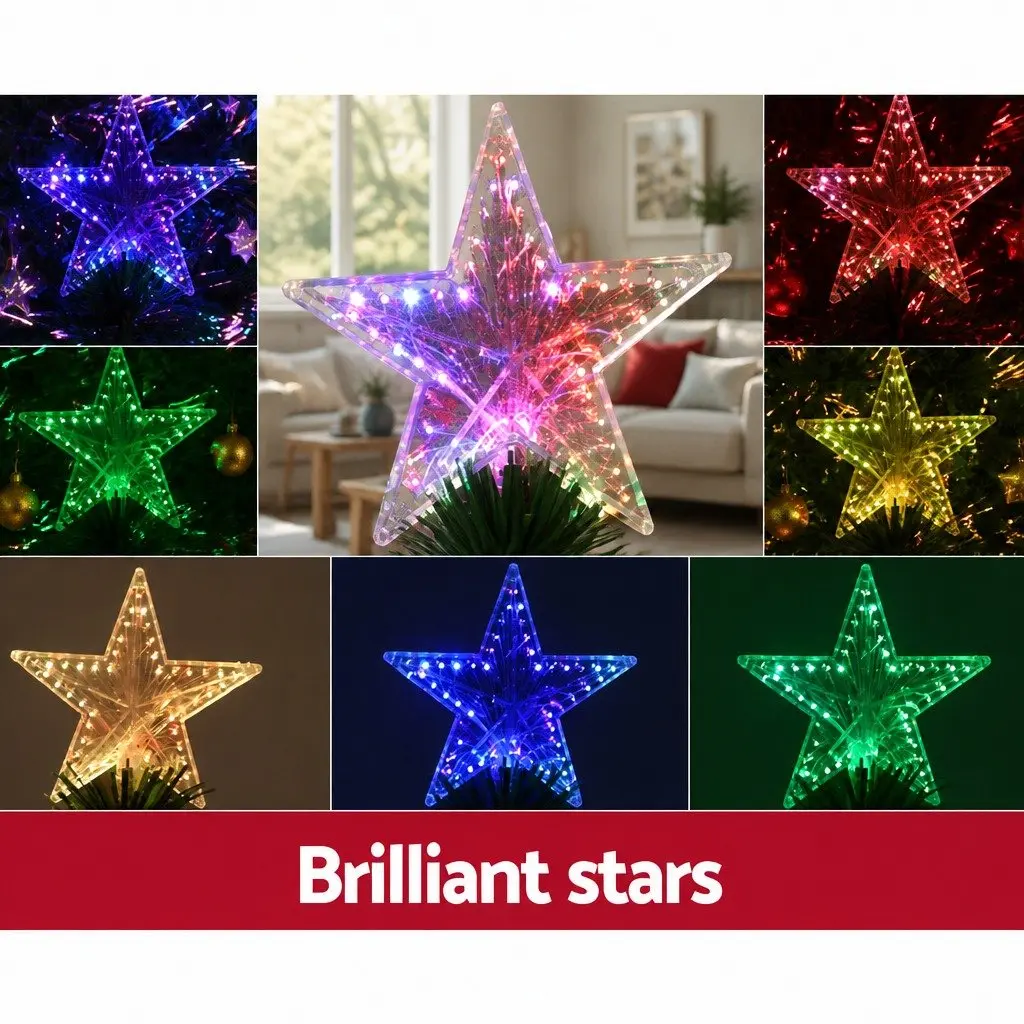 Pre-Lit LED Christmas Tree 1.5m Multi Colour Optic Fibre Holiday Decor