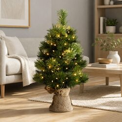 60cm Mini Christmas Tree with 50 LEDs for Easy Setup