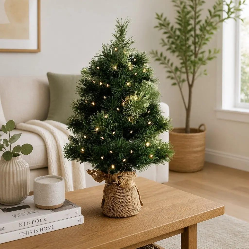 60cm Mini Christmas Tree with 50 LEDs for Easy Setup