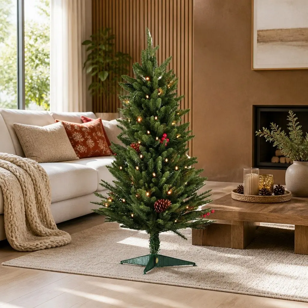 Mini Christmas Tree 90cm LED Tabletop Decoration Warm White Small Space Party