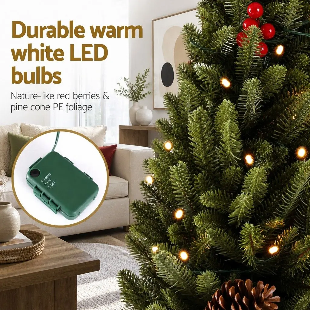 Mini Christmas Tree 90cm LED Tabletop Decoration Warm White Small Space Party