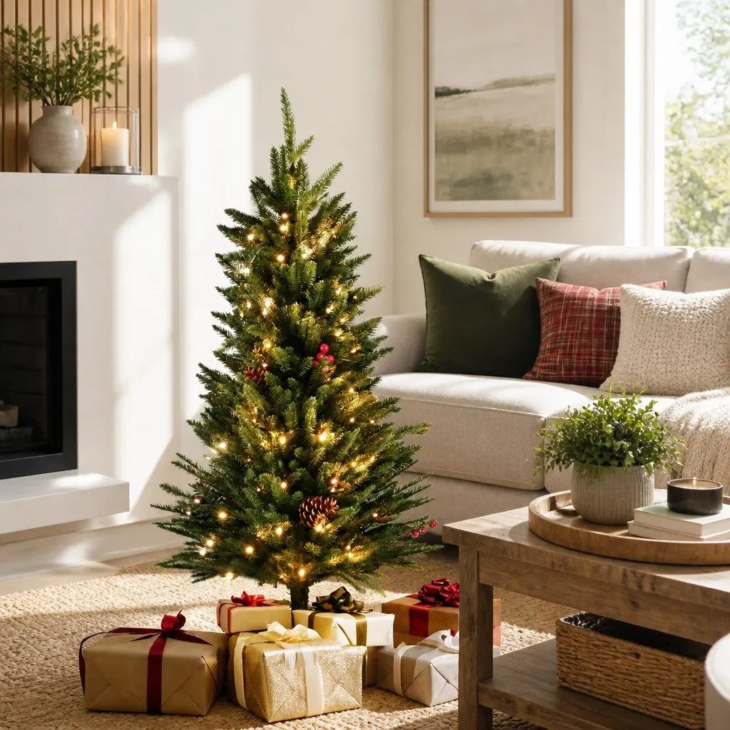 Mini Christmas Tree 90cm LED Tabletop Decoration Warm White Small Space Party
