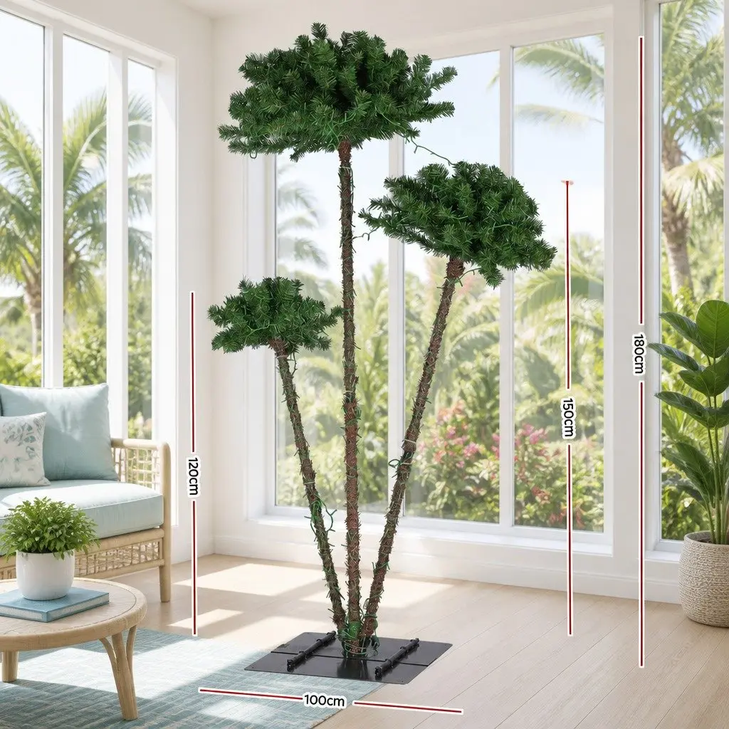 LED Christmas Palm Tree 3-in-1 Holiday Decor 1.2M 1.5M 1.8M Green