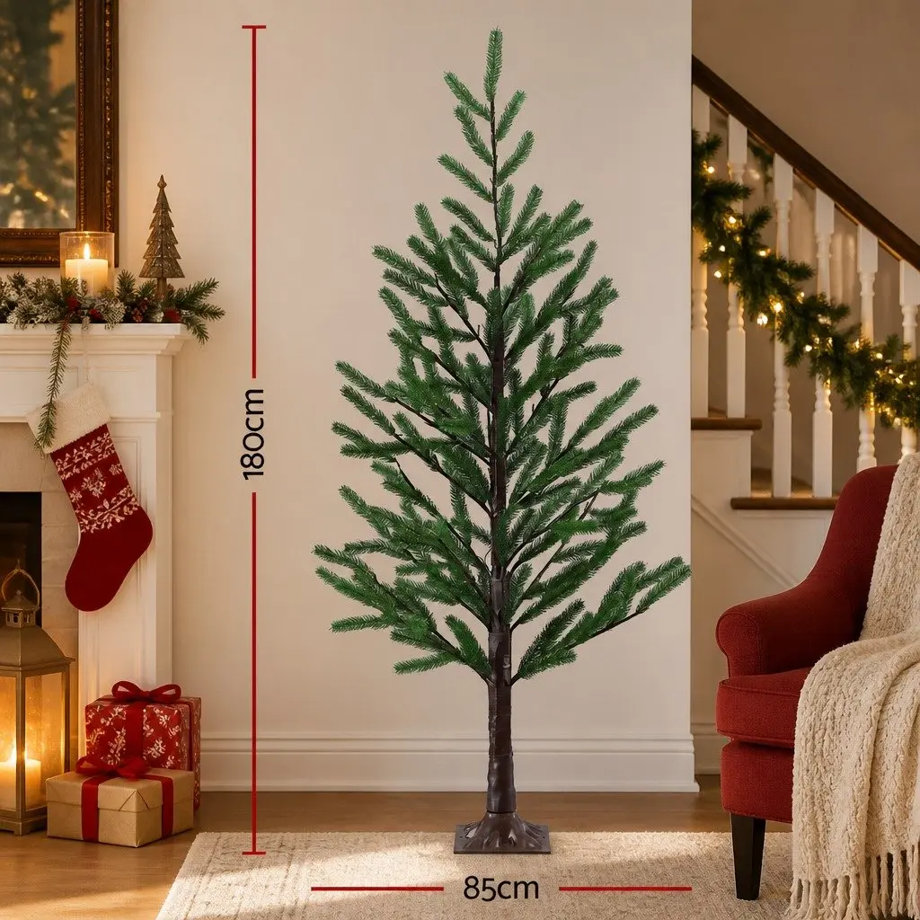 Pre-lit LED Christmas Tree 1.8M Green Artificial with 8 Light Modes