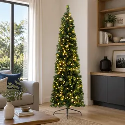 Reliable Pre-lit Half Corner Christmas Tree 2.1M for Your Home
