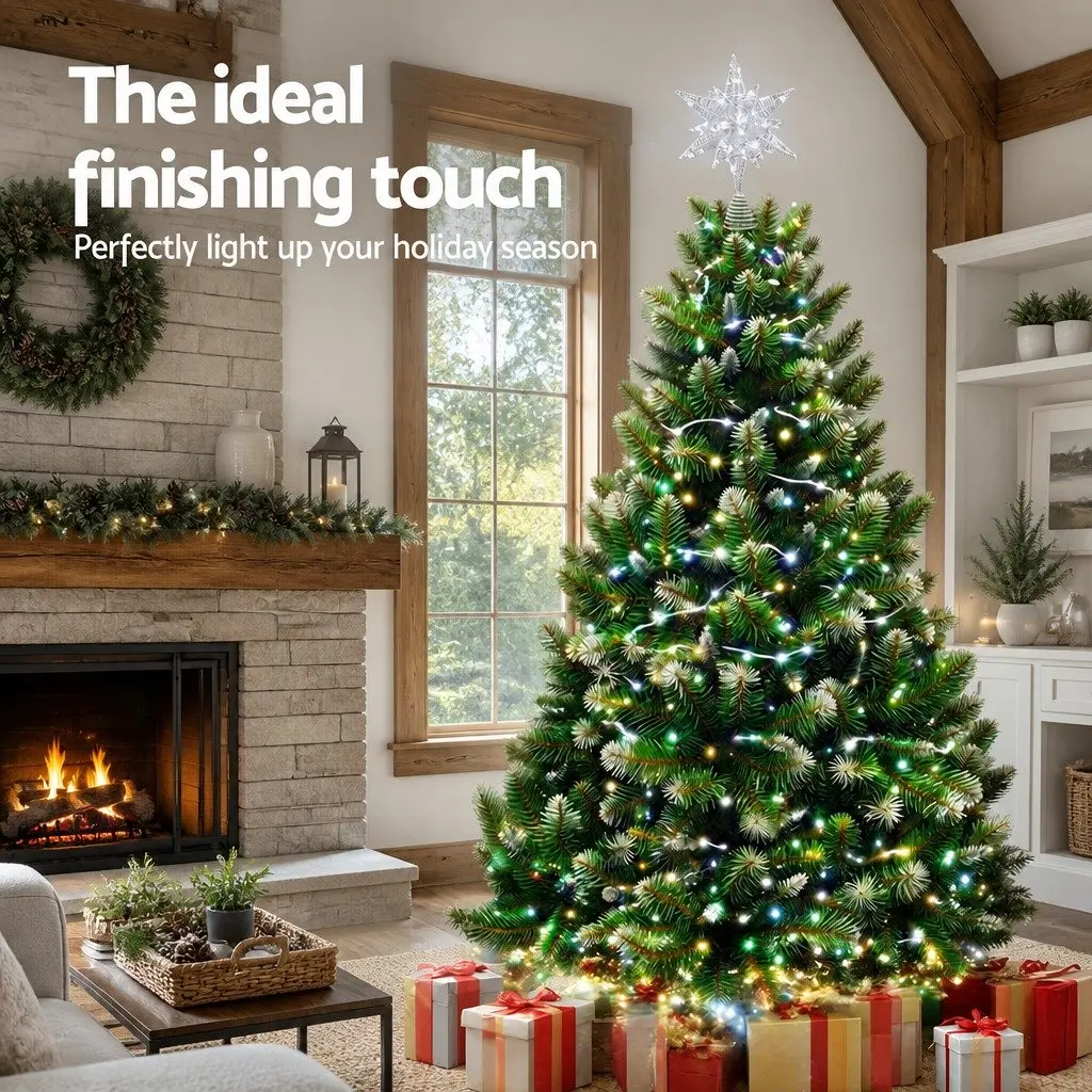 Christmas Tree Topper LED Light Decoration 18x7x27cm White