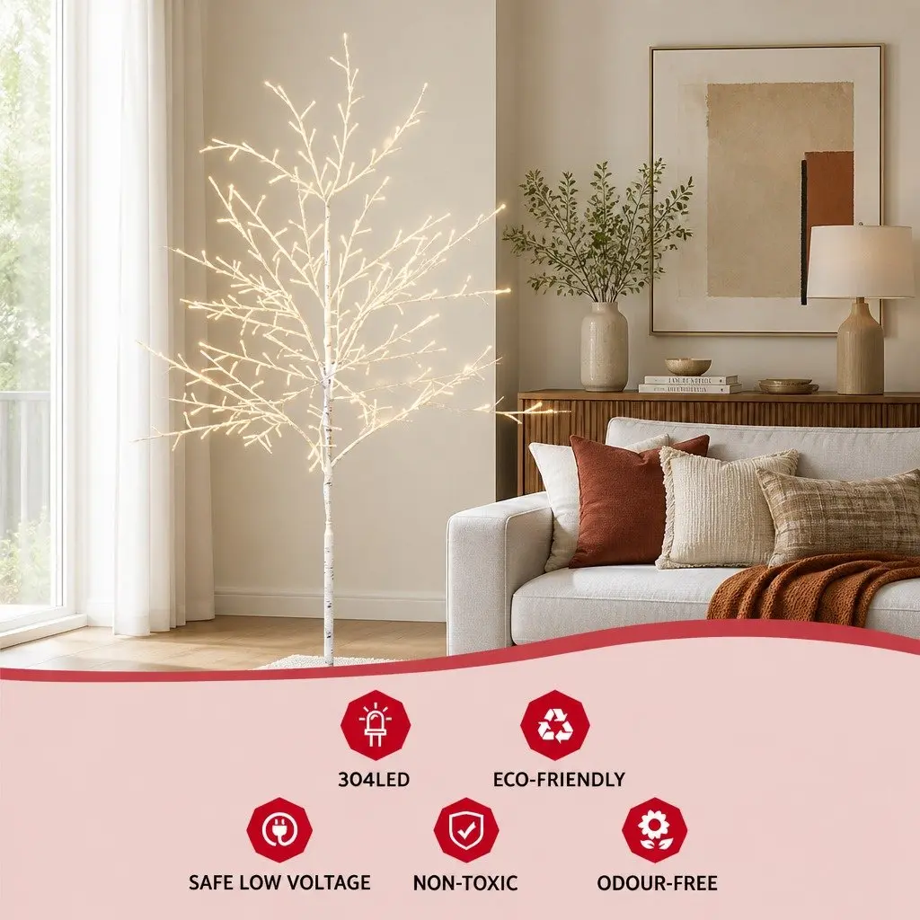 LED Christmas Tree 5FT Warm White Lights Indoor Outdoor Holiday Decoration