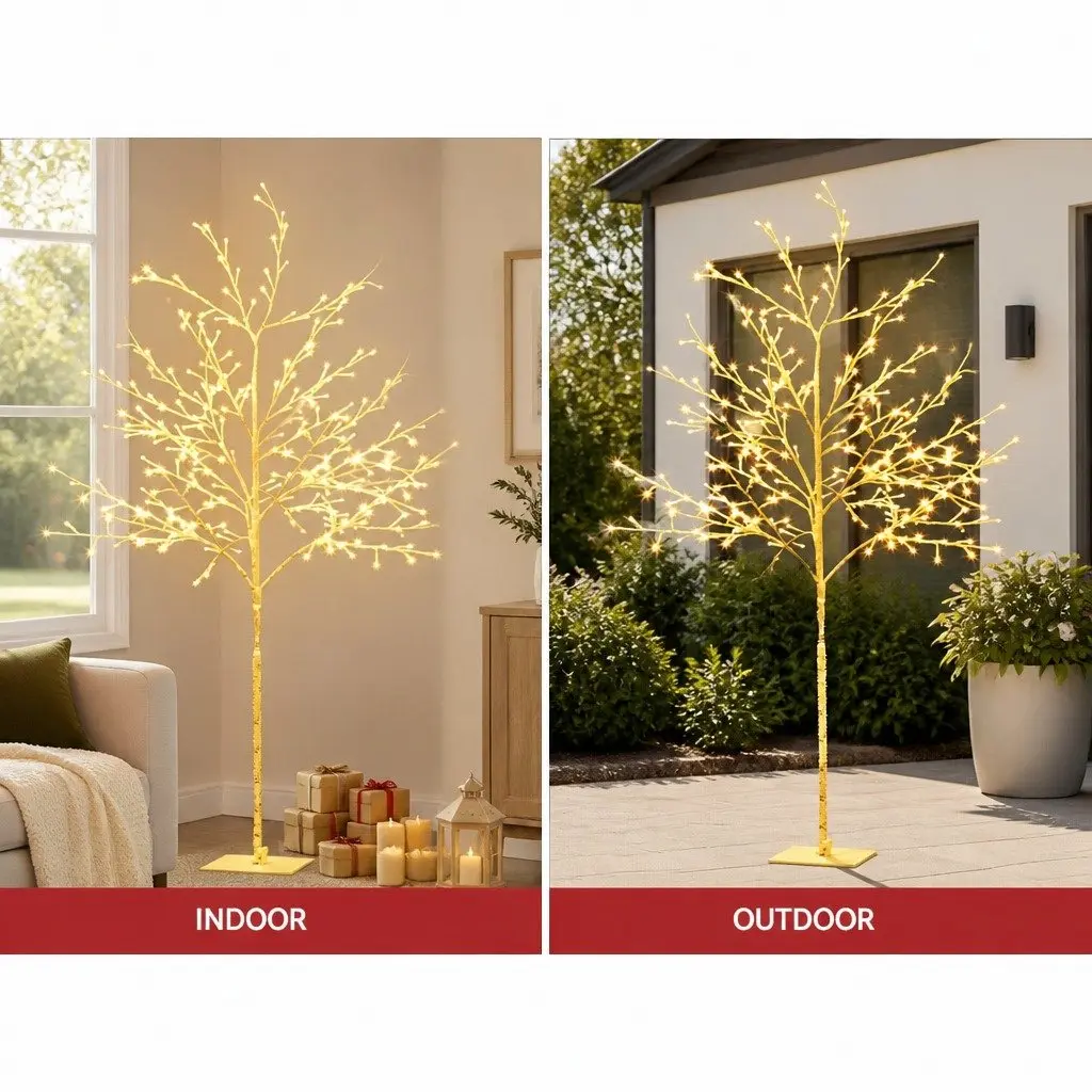 LED Christmas Tree 5FT Warm White Lights Indoor Outdoor Holiday Decoration
